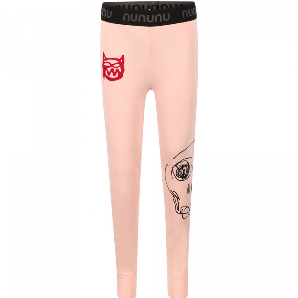 NUNUNU Pink Kids Leggings